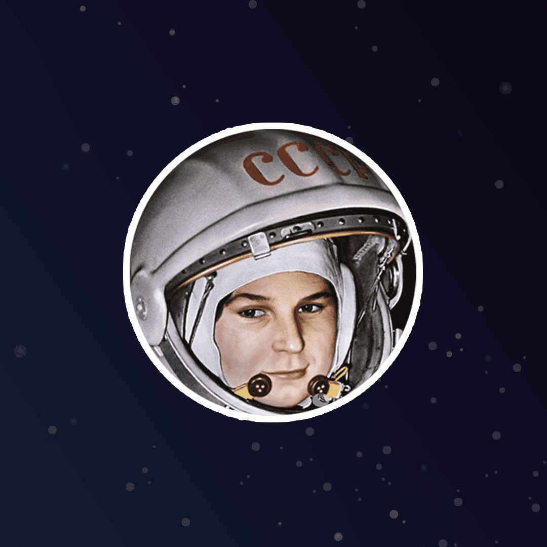 <h2><span style="font-size: 16pt;">Valentina Terje&scaron;kova</span></h2>
<p><strong>Prva žena u svemiru</strong>, koja je <strong>1963. godine</strong> u svemiru provela 3 dana i obi&scaron;la Zemlju 48 puta.</p>