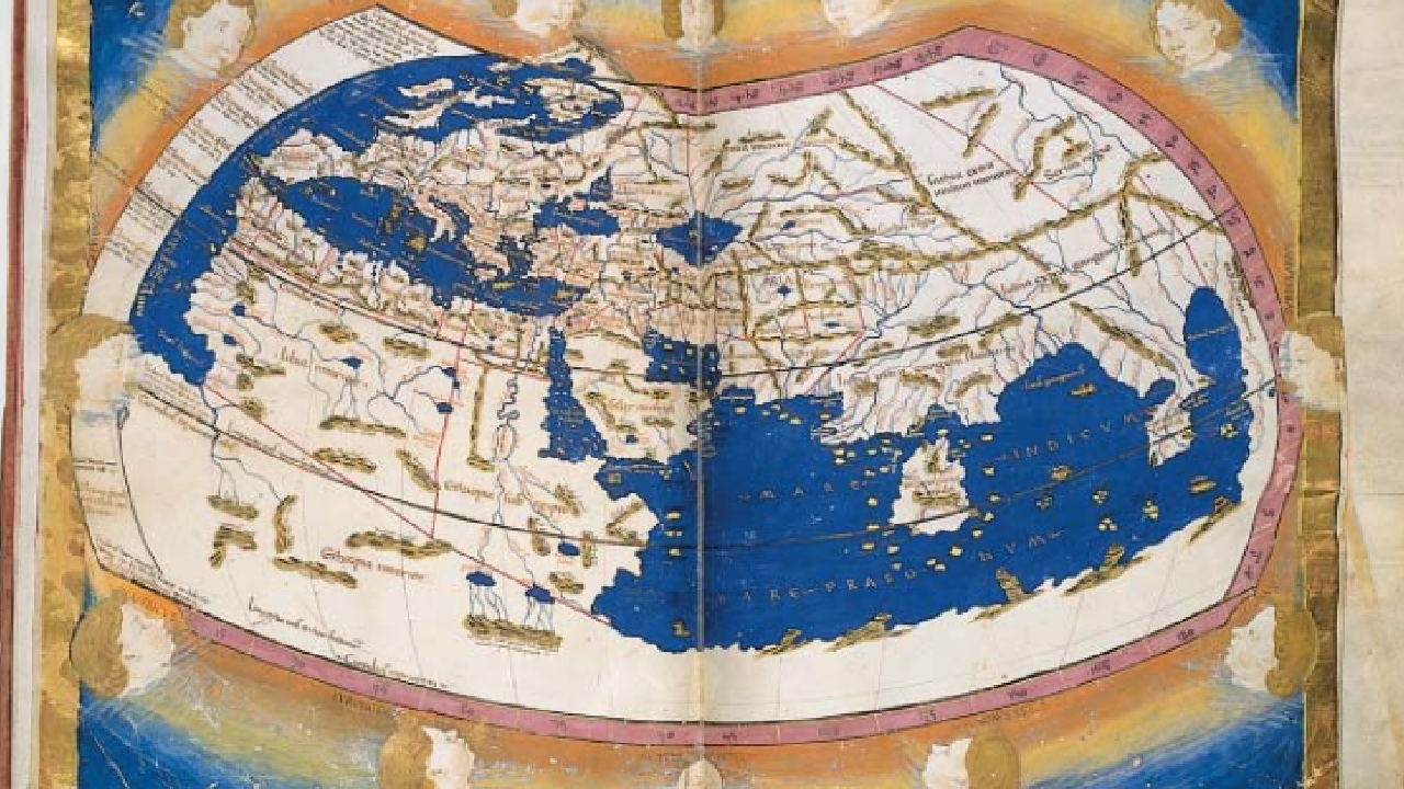 <p>Ova karta potiče iz<strong> 2. veka</strong> i delo je istaknutnog helenističkog astronoma <strong>Ptolomeja</strong>.&nbsp;</p>
<p>Ptolomej je uveo <strong>koordinatni sistem</strong> u pravljenje geografskih mapa, a smatra se i da je napravio <strong>prvi atlas</strong>.</p>