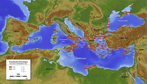 Najstariji period grčke istorije - mapa